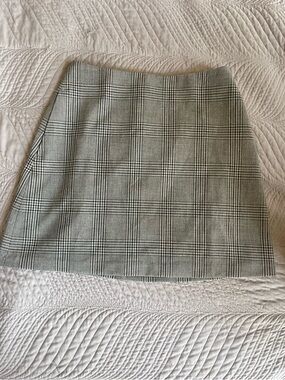 Wilfred Grey Plaid Mini Skirt (has pockets)